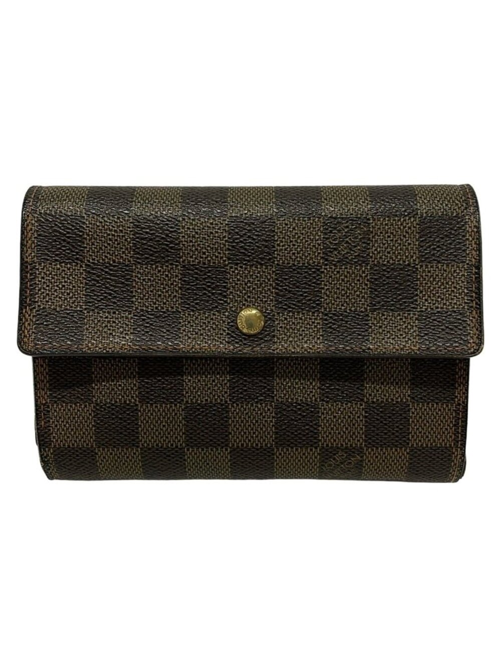 Louis Vuitton Trifold Wallet Damier Porte Tresor Etui Papiers Ebene